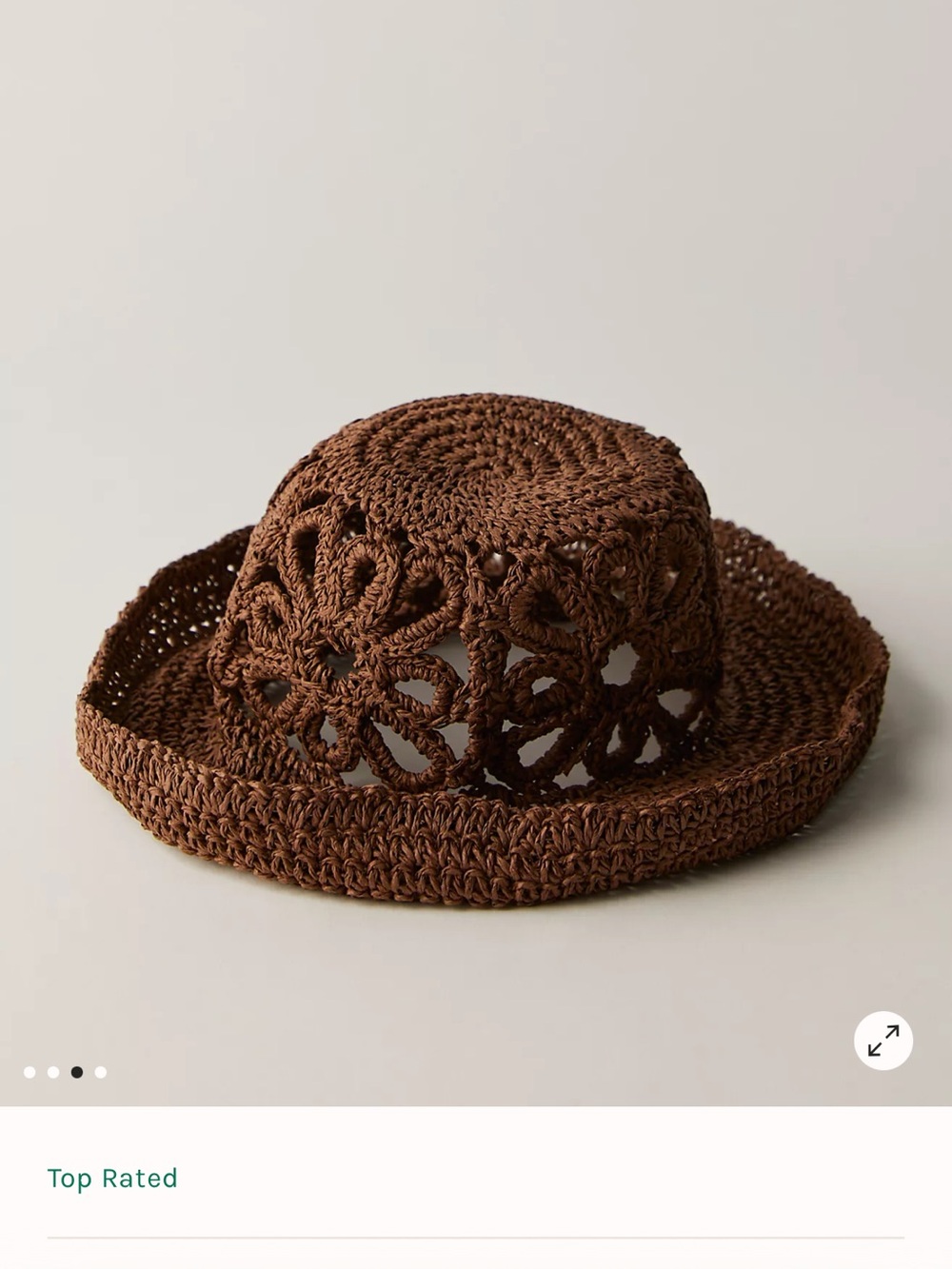 Free People Cut Out Daisy Straw bucket Hat SOLD OUT FALL 2026 COLLECTION - Picture 5 of 10